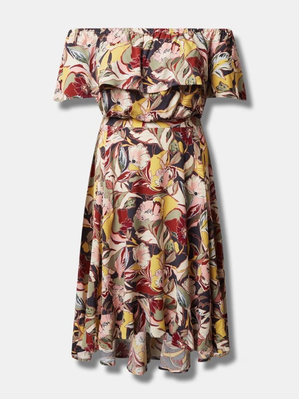 Torrid Mini Challis OffāShoulder HiāLow Skirt Set ā Floral ā Size 1